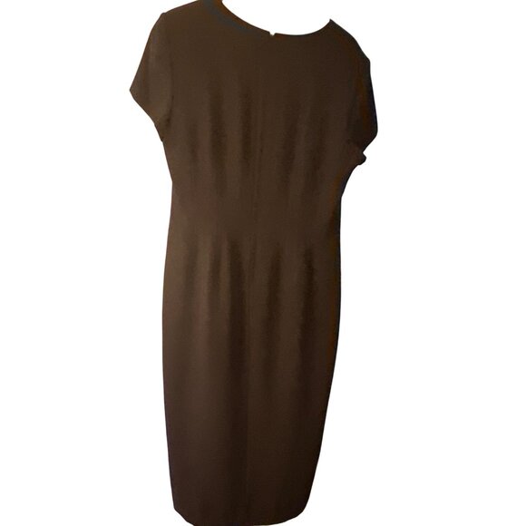 Liz Claiborne Black Polyester Shift Dress Professional Workwear Size 14 - Picture 5 of 7